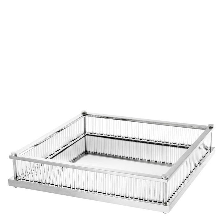 Tray Cora Square Nickel Finish Accessories Eichholtz