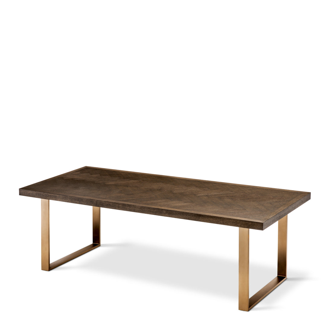 Dining Table Melchior 230 Cm Brown Oak Veneer Dining Tables Eichholtz