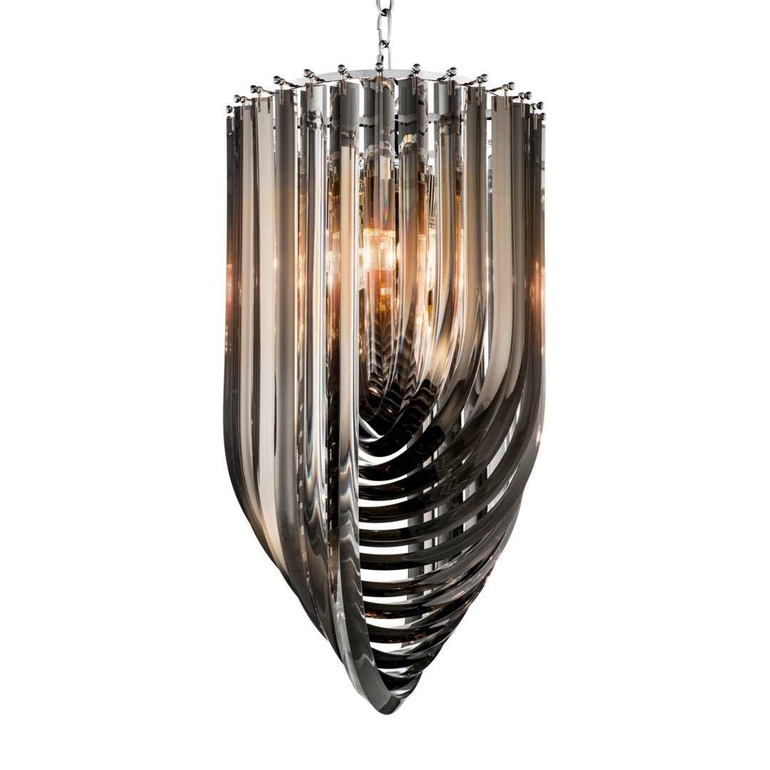 Chandelier Murano 14 Inch Dia Smoke Acrylic Lighting Eichholtz