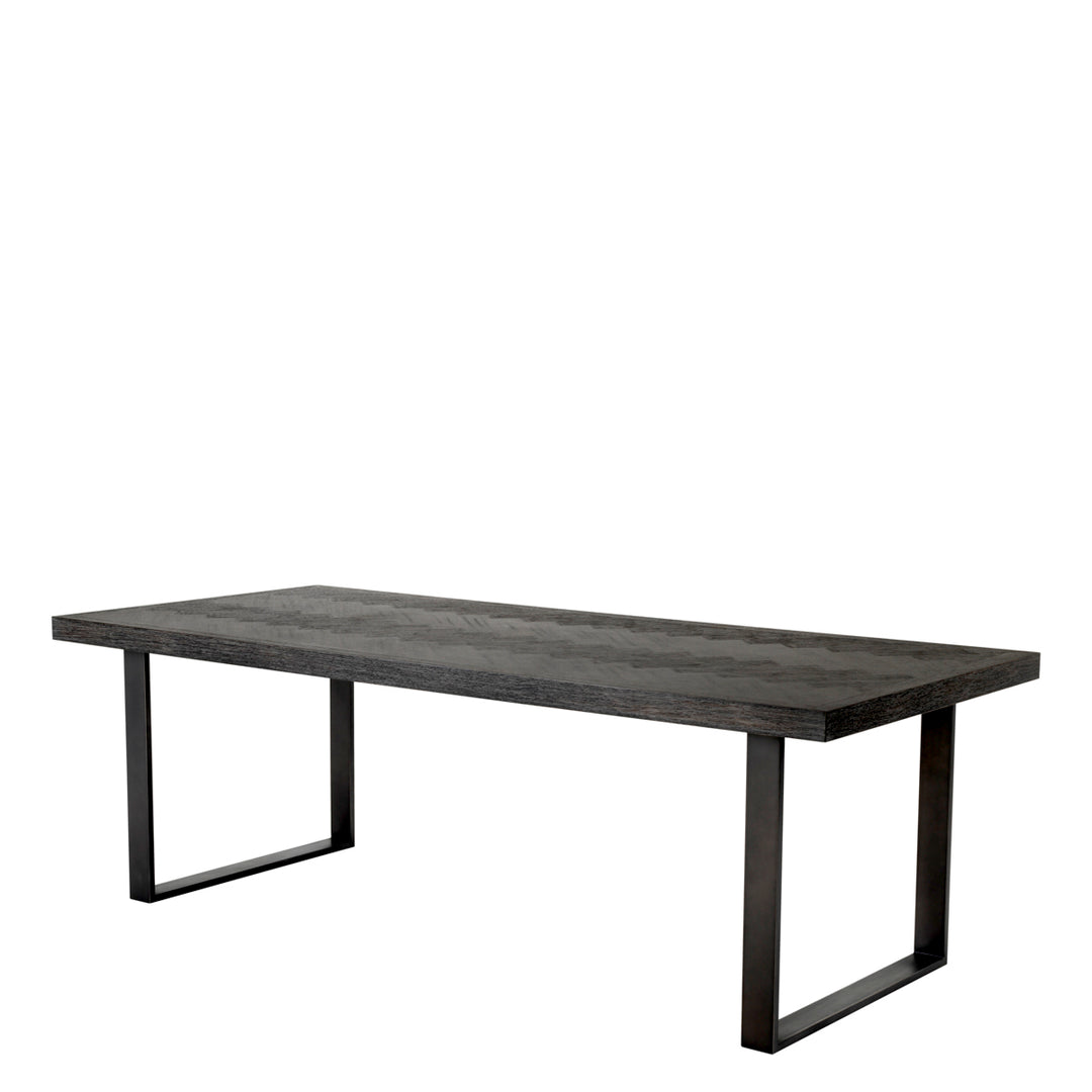Dining Table Melchior 230 Cm Charcoal Oak Veneer Dining Tables Eichholtz