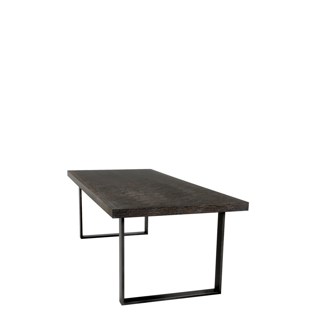 Dining Table Melchior 230 Cm Charcoal Oak Veneer Dining Tables Eichholtz