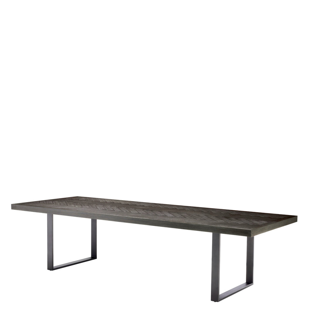 Dining Table Melchior 300 Cm Charcoal Oak Veneer Dining Tables Eichholtz