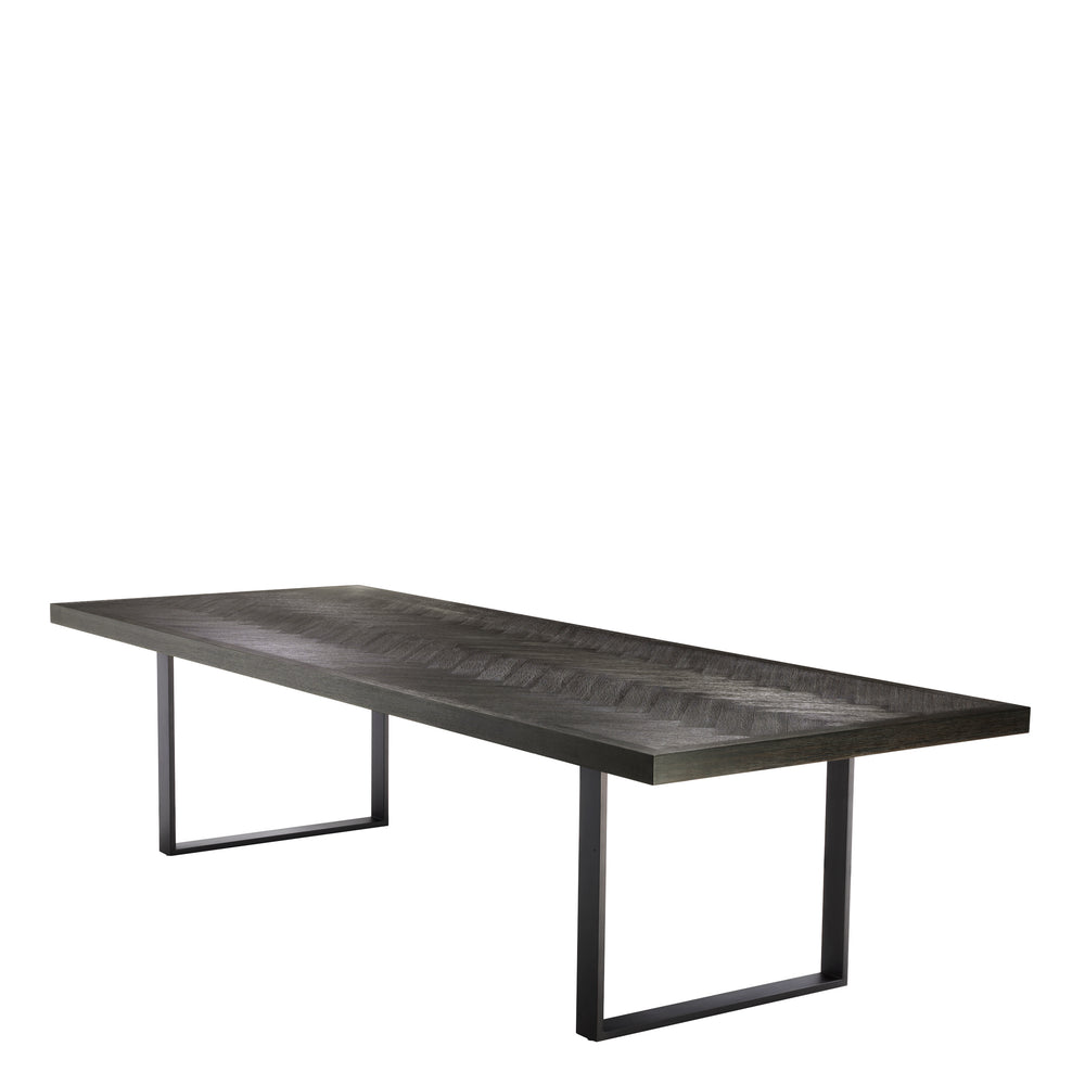 Dining Table Melchior 300 Cm Charcoal Oak Veneer Dining Tables Eichholtz