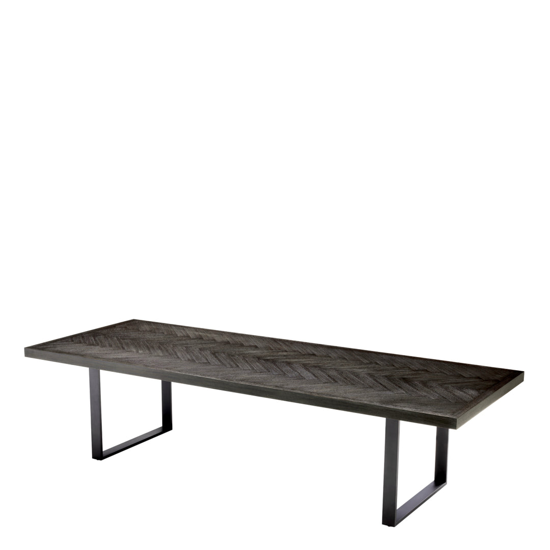 Dining Table Melchior 300 Cm Charcoal Oak Veneer Dining Tables Eichholtz