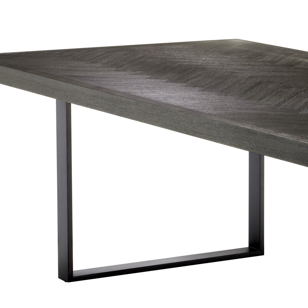 Dining Table Melchior 300 Cm Charcoal Oak Veneer Dining Tables Eichholtz