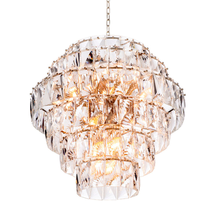 Chandelier Amazone L Nickel Finish Crystal Glass Lighting Eichholtz