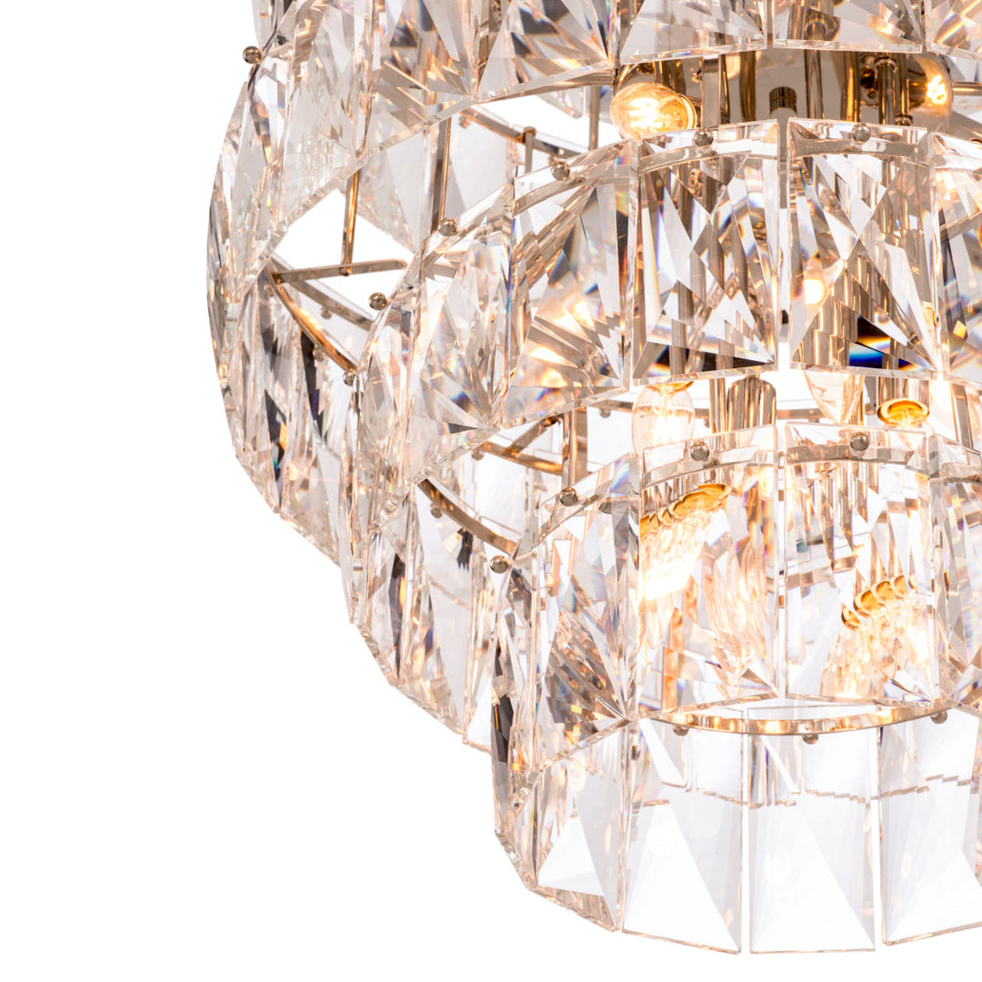 Chandelier Amazone L Nickel Finish Crystal Glass Lighting Eichholtz