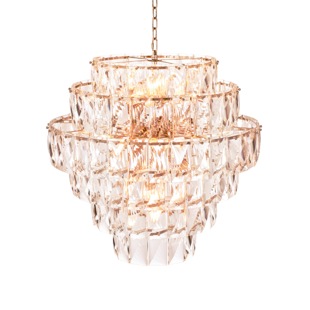 Chandelier Amazone L Nickel Finish Crystal Glass Lighting Eichholtz