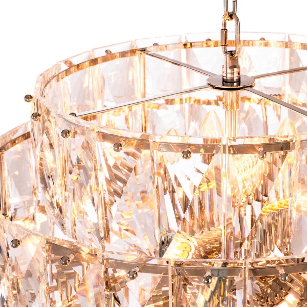 Chandelier Amazone L Nickel Finish Crystal Glass Lighting Eichholtz