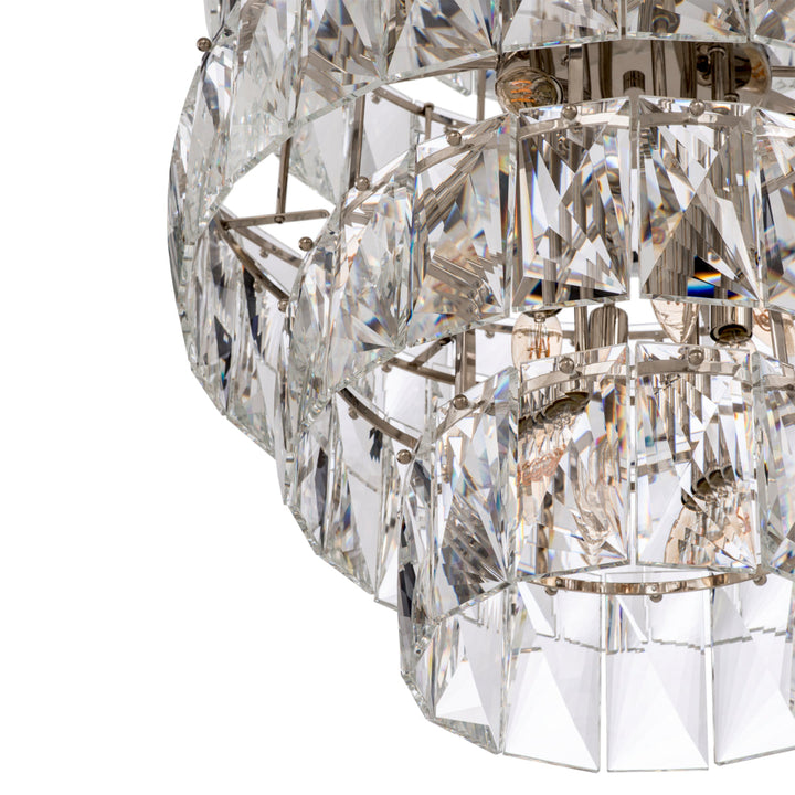 Chandelier Amazone L Nickel Finish Crystal Glass Lighting Eichholtz