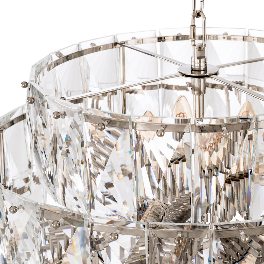 Chandelier Amazone L Nickel Finish Crystal Glass Lighting Eichholtz