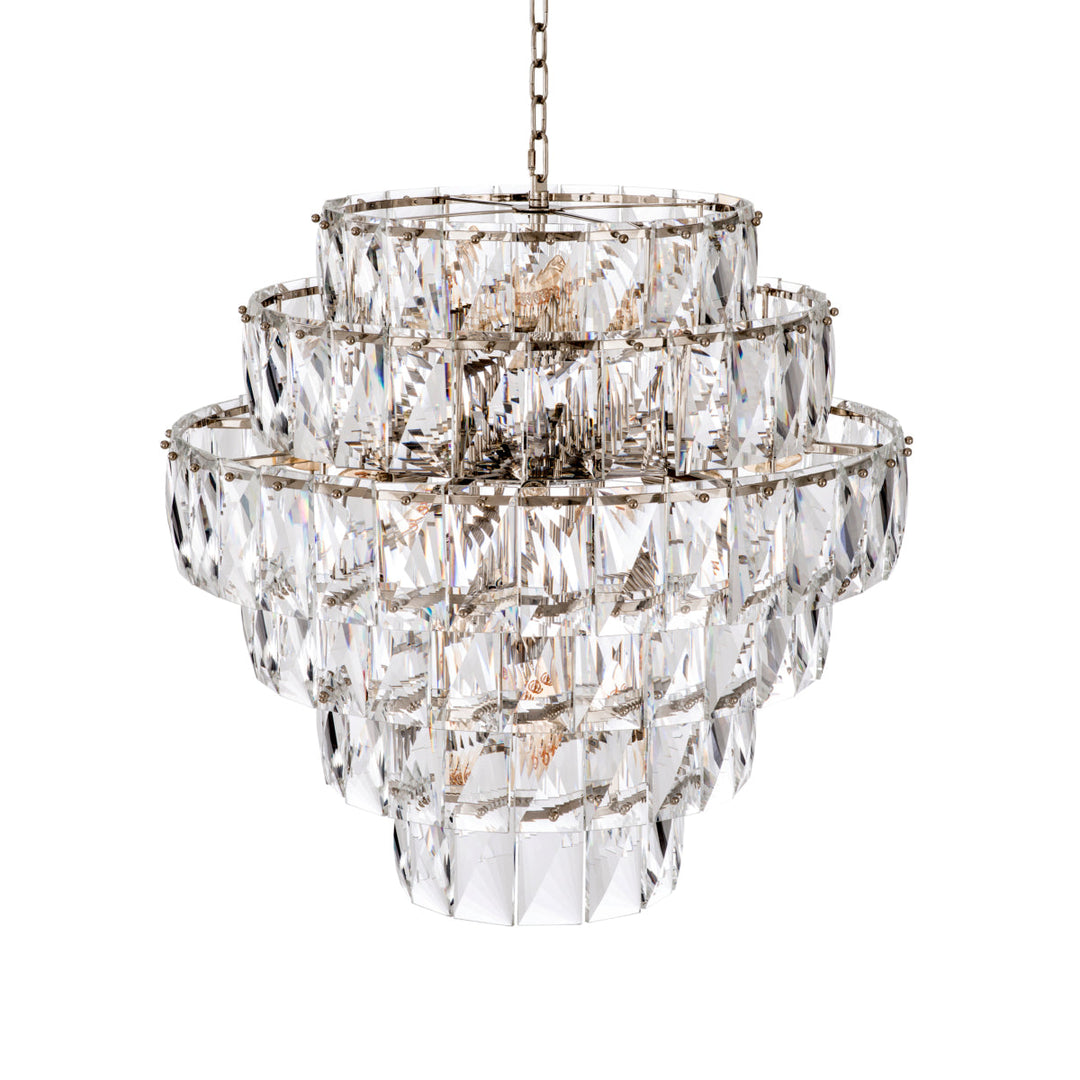Chandelier Amazone L Nickel Finish Crystal Glass Lighting Eichholtz