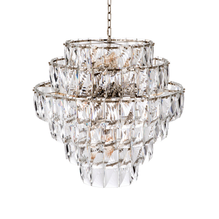 Chandelier Amazone L Nickel Finish Crystal Glass Lighting Eichholtz