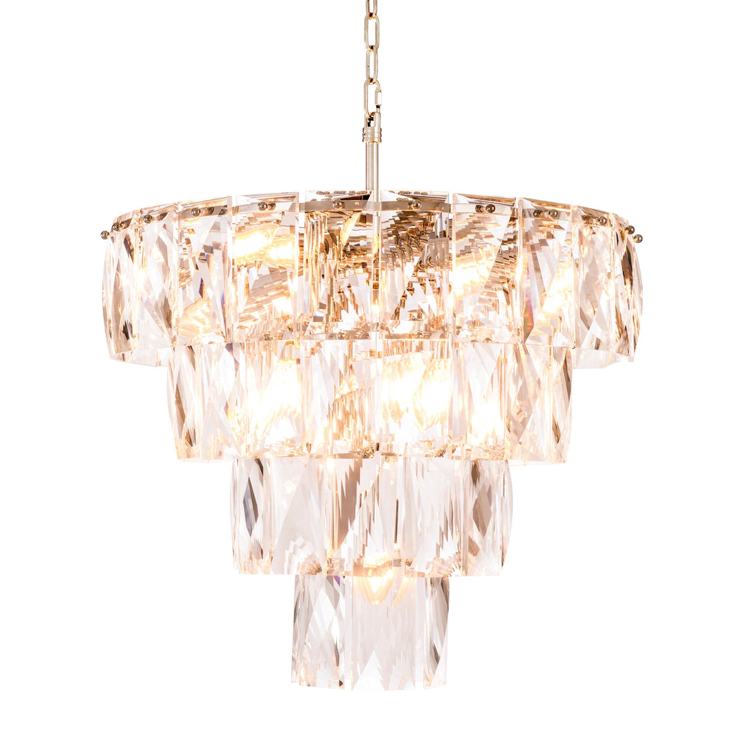 Chandelier Amazone S Nickel Finish Crystal Glass Lighting Eichholtz