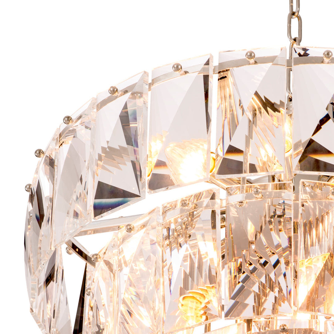 Chandelier Amazone S Nickel Finish Crystal Glass Lighting Eichholtz