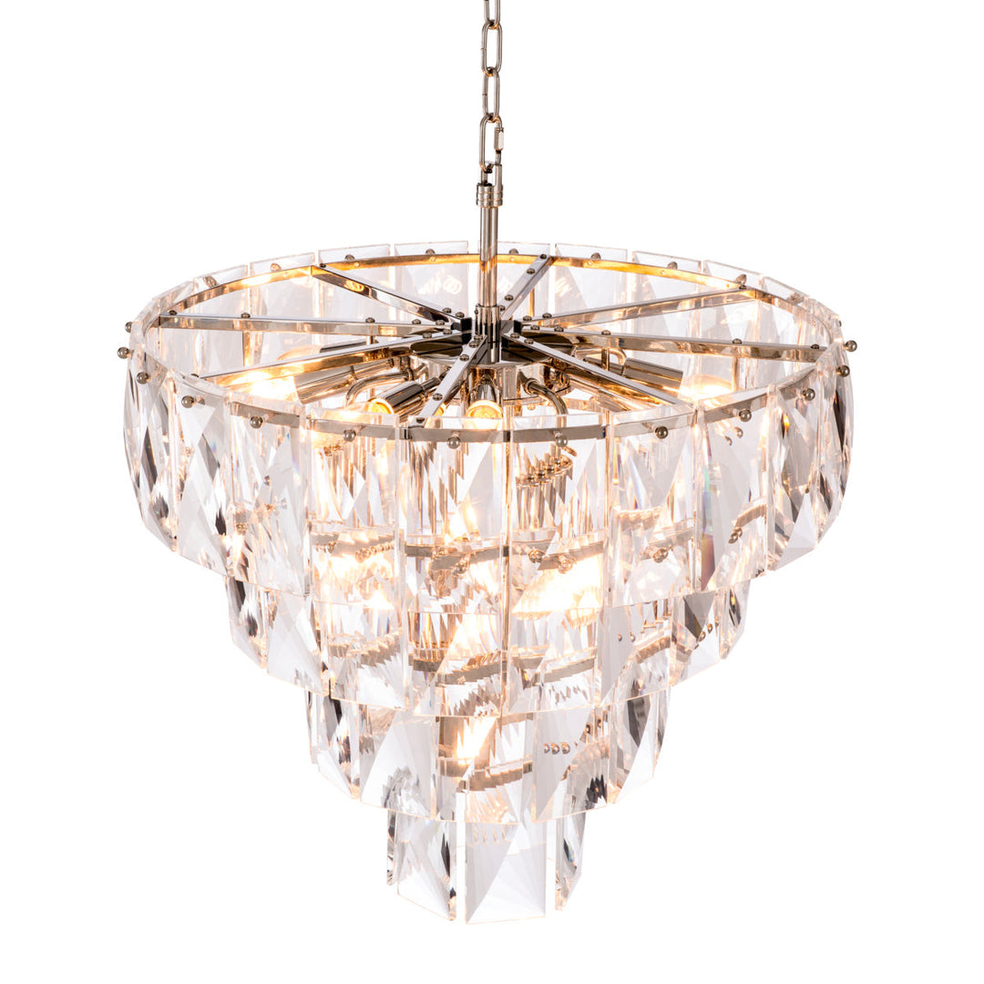 Chandelier Amazone S Nickel Finish Crystal Glass Lighting Eichholtz