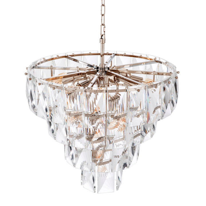 Chandelier Amazone S Nickel Finish Crystal Glass Lighting Eichholtz