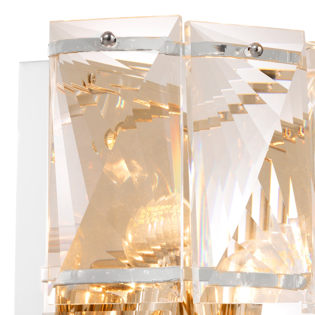 Wall Lamp Amazone Nickel Finish Crystal Glass Lighting Eichholtz