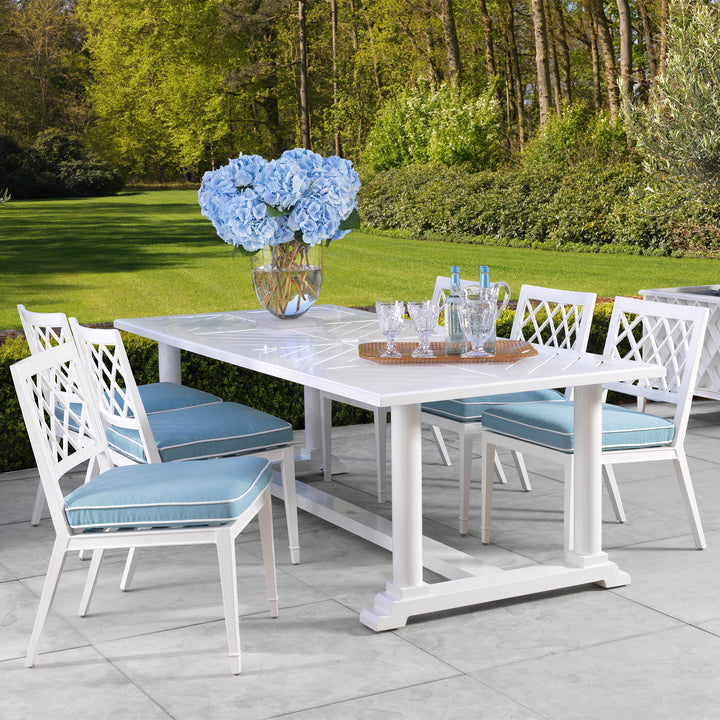 Outdoor Dining Chair Paladium White Finish Outdoor Eichholtz