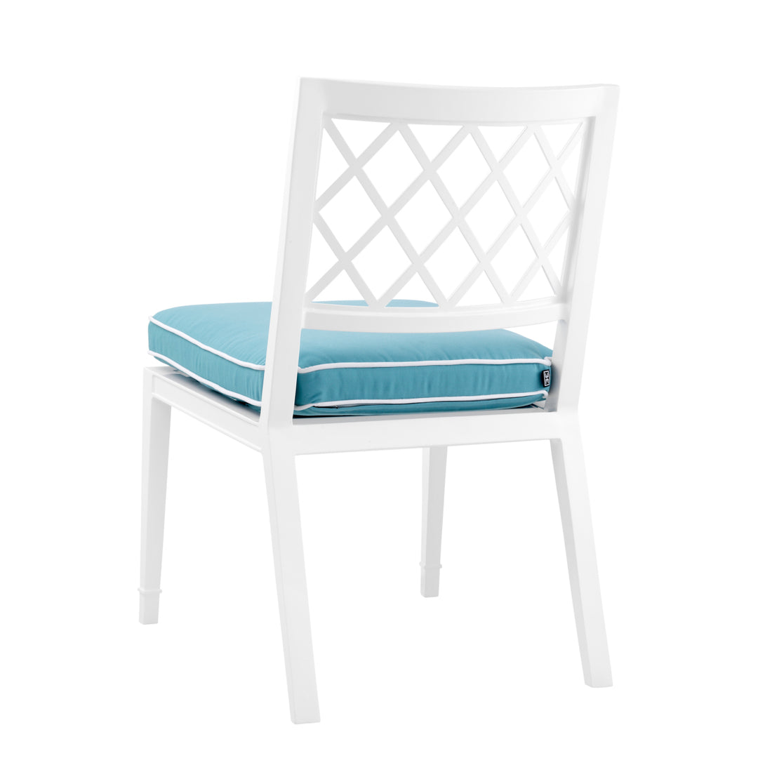 Outdoor Dining Chair Paladium White Finish Outdoor Eichholtz