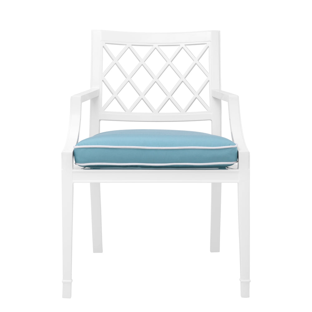 Outdoor Dining Chair Paladium With Arm White Finish Outdoor Eichholtz
