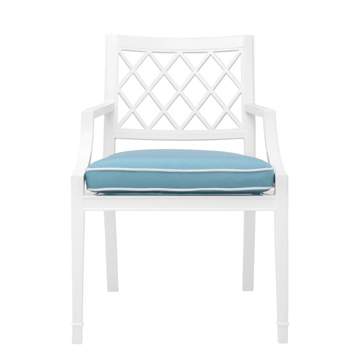 Outdoor Dining Chair Paladium With Arm White Finish Outdoor Eichholtz