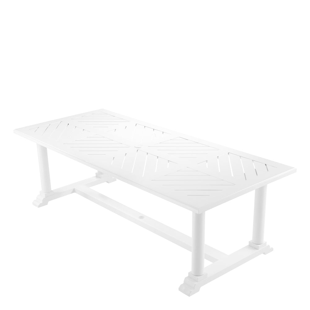 Outdoor Dining Table Bell Rive White Finish Dining Tables Eichholtz