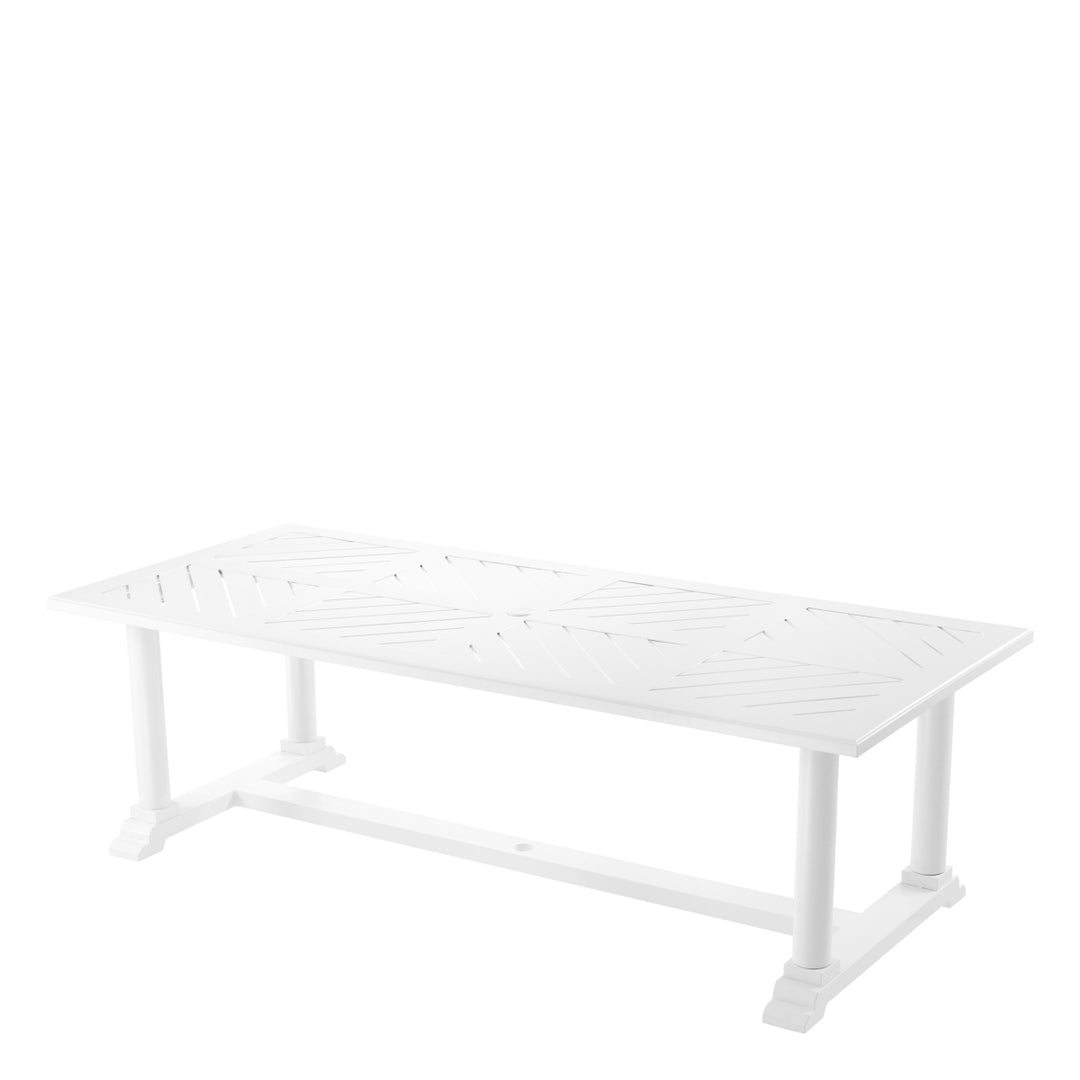 Outdoor Dining Table Bell Rive White Finish Dining Tables Eichholtz