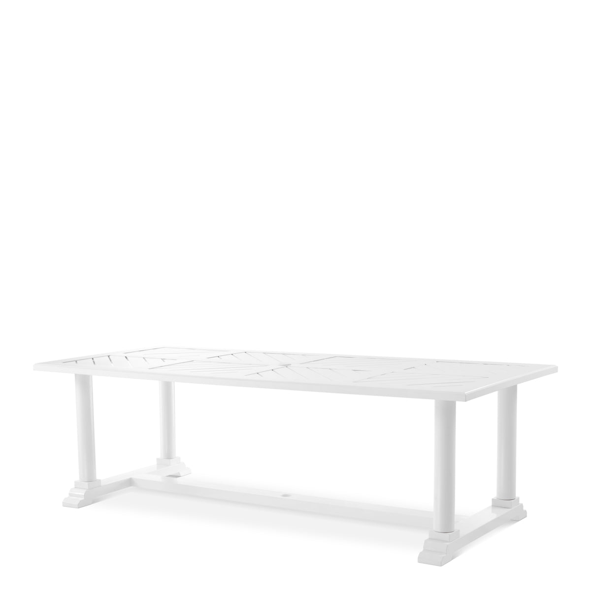 Outdoor Dining Table Bell Rive White Finish – Italian Luxury Interiors
