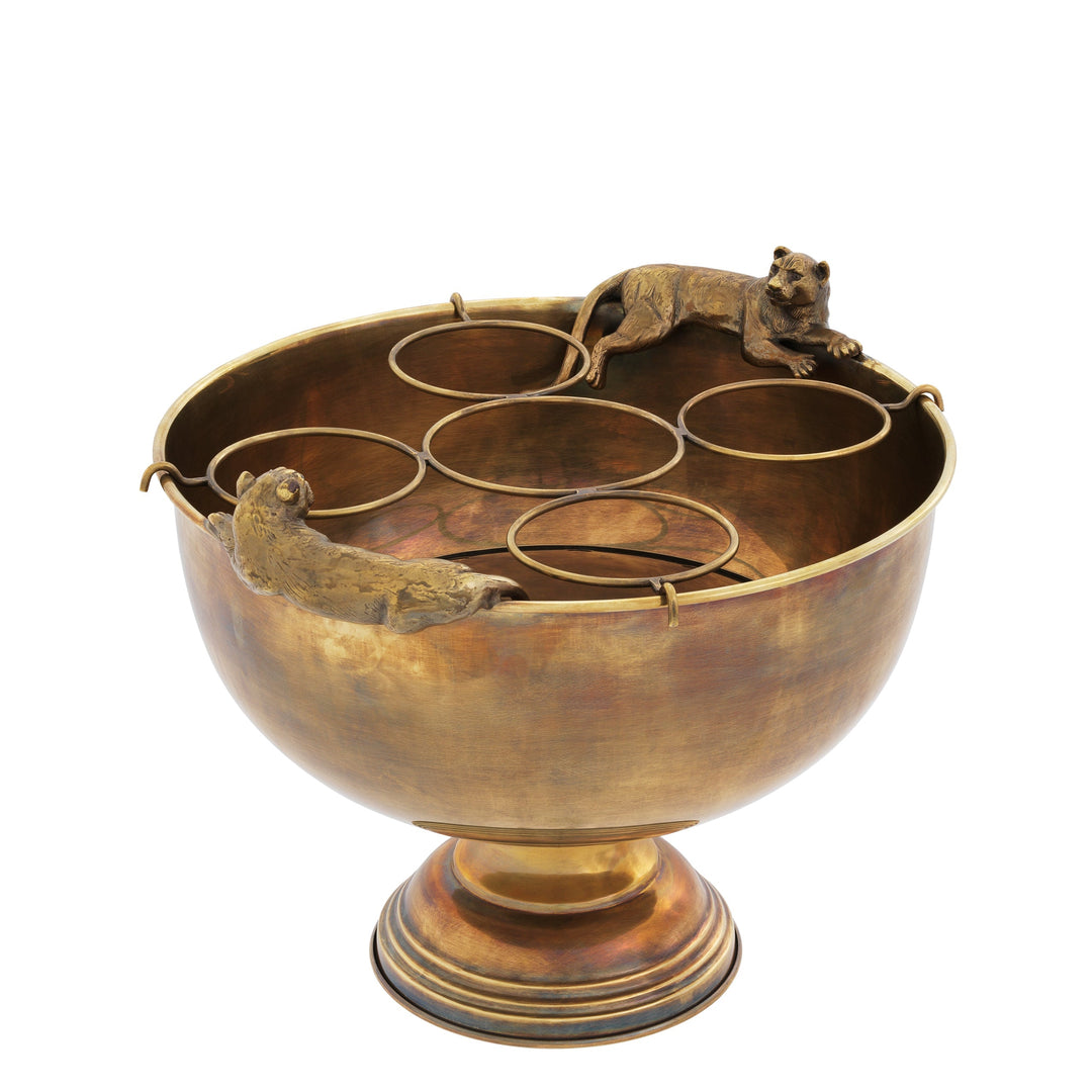 Champagne Cooler Jordan Vintage Brass Finish Accessories Eichholtz