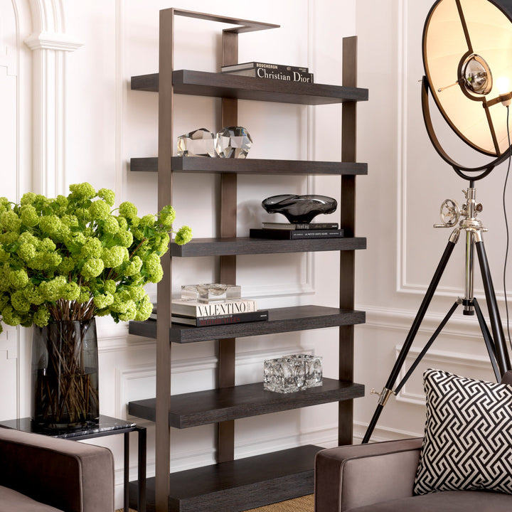 Cabinet Geo Charcoal Grey Crown Oak Veneer Medium Bronze Finish Furniture Eichholtz