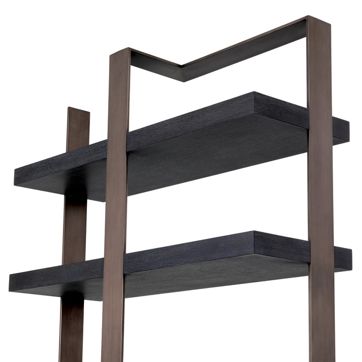 Cabinet Geo Charcoal Grey Crown Oak Veneer Medium Bronze Finish Furniture Eichholtz