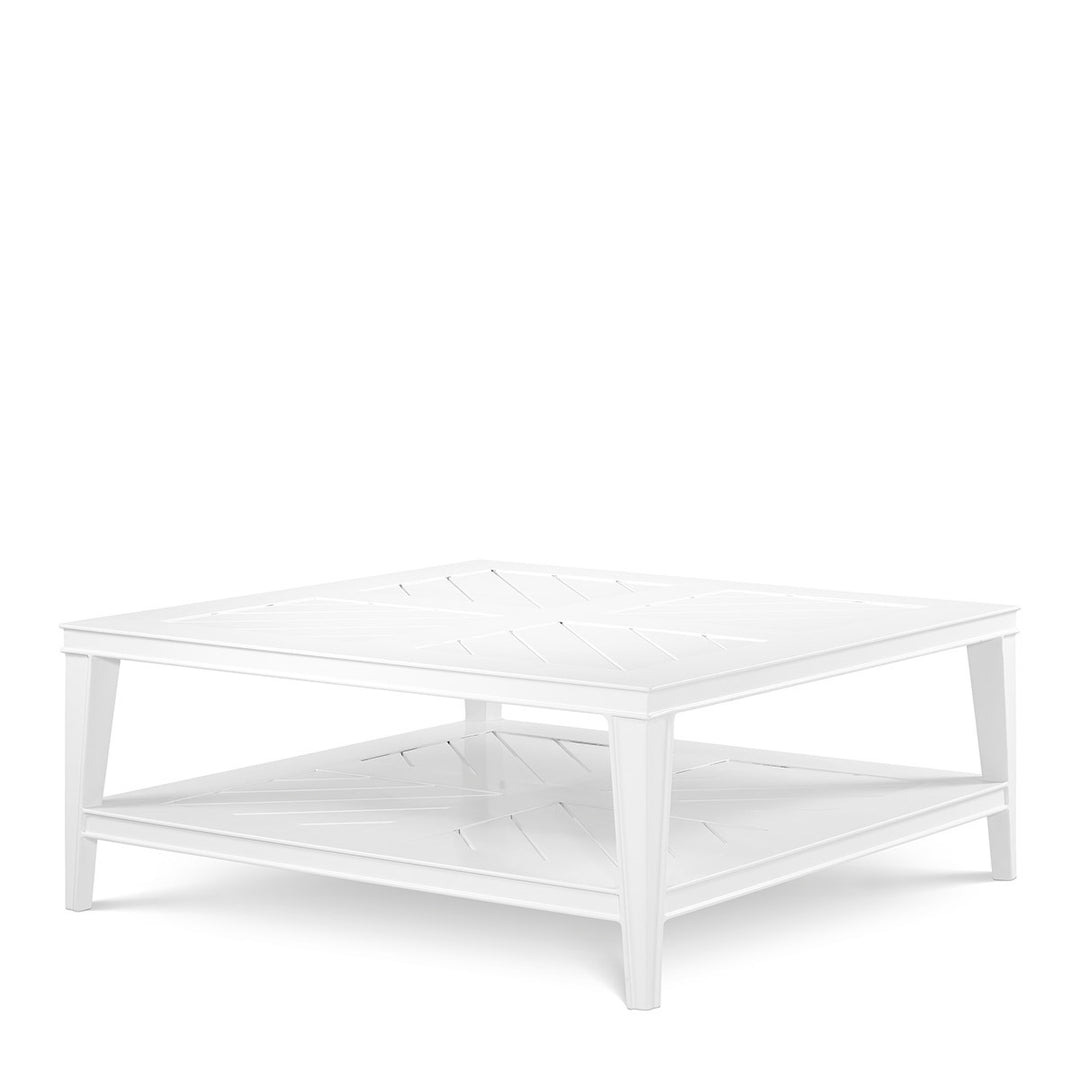 Outdoor Coffee Table Bell Rive Square White Finish Coffee Tables Eichholtz