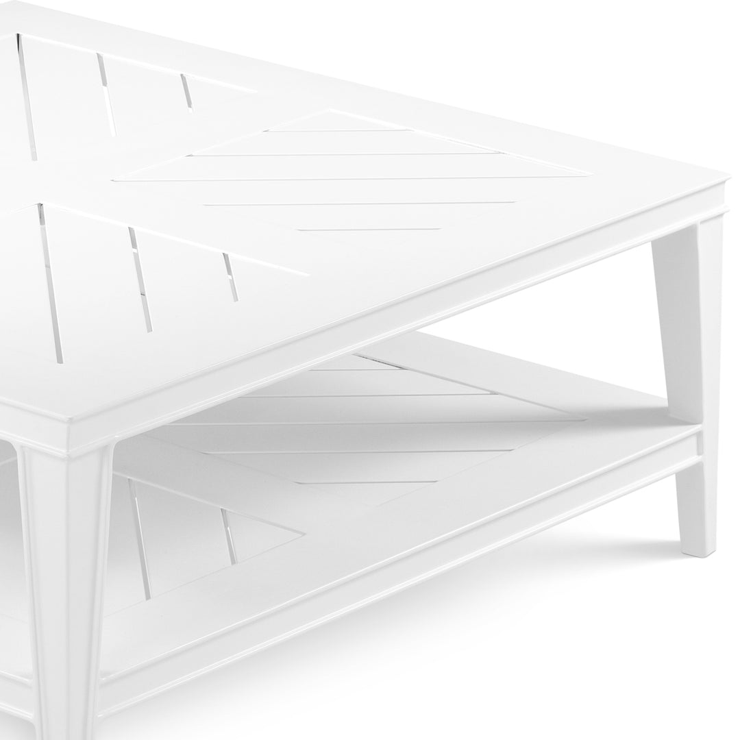 Outdoor Coffee Table Bell Rive Square White Finish Coffee Tables Eichholtz
