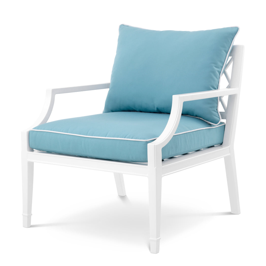 Outdoor Chair Bella Vista White Finish Outdoor Eichholtz