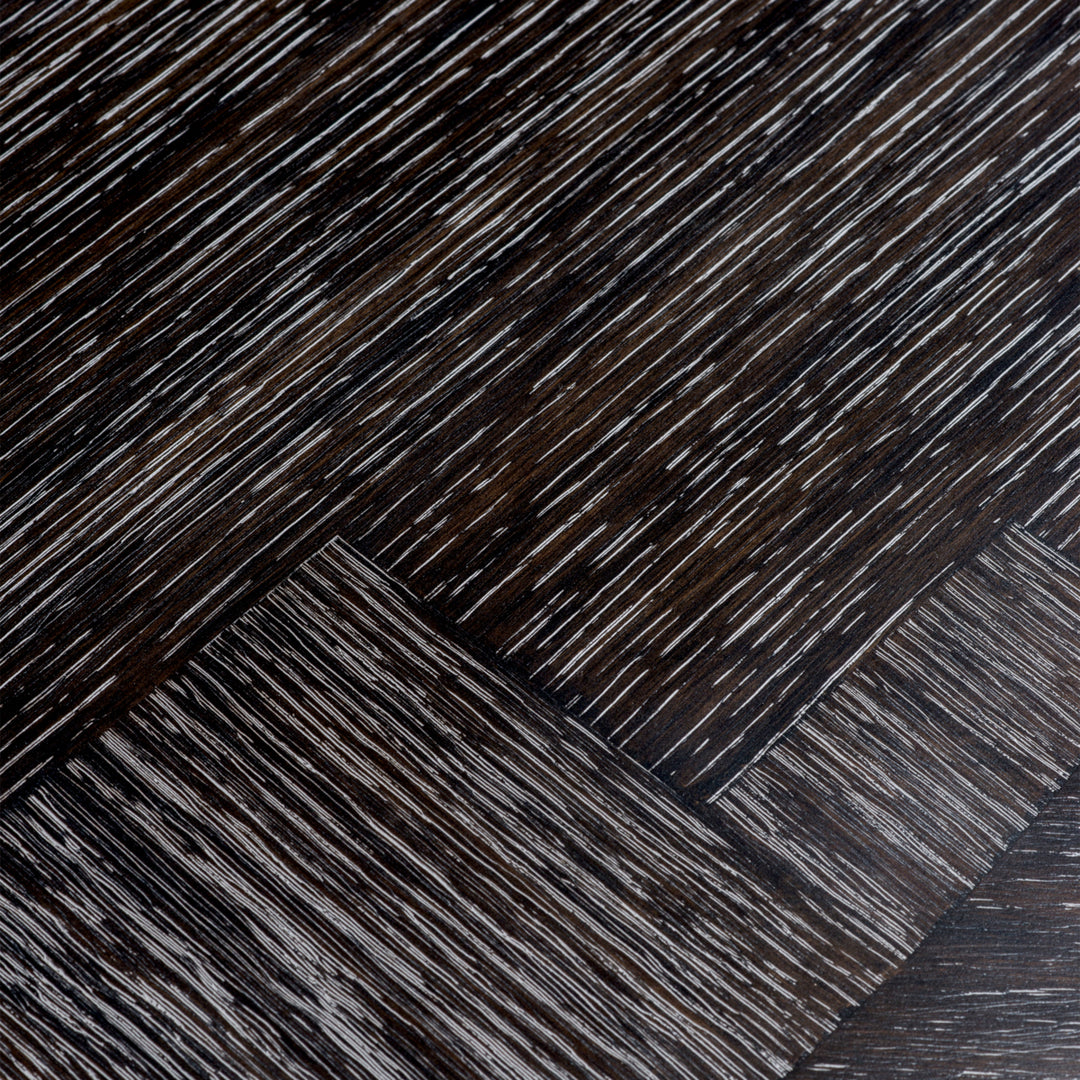 Dining Table Melchior Oval Charcoal Oak Veneer Furniture Eichholtz