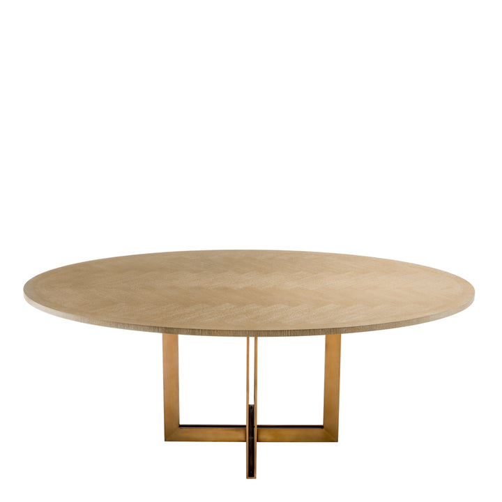 Dining Table Melchior Oval Washed Oak Veneer Tables Eichholtz