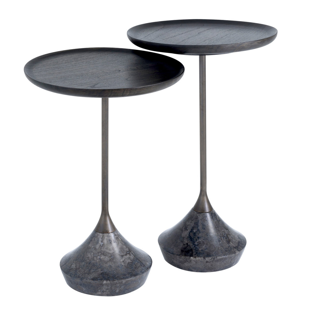 Side Table Puglia Set Of 2 Grey Marble Furniture Eichholtz