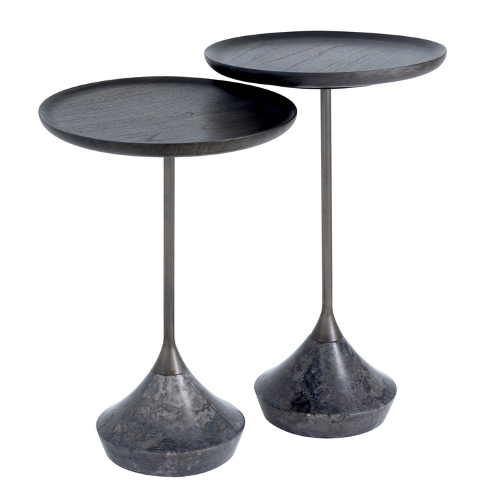 Side Table Puglia Set Of 2 Grey Marble Furniture Eichholtz