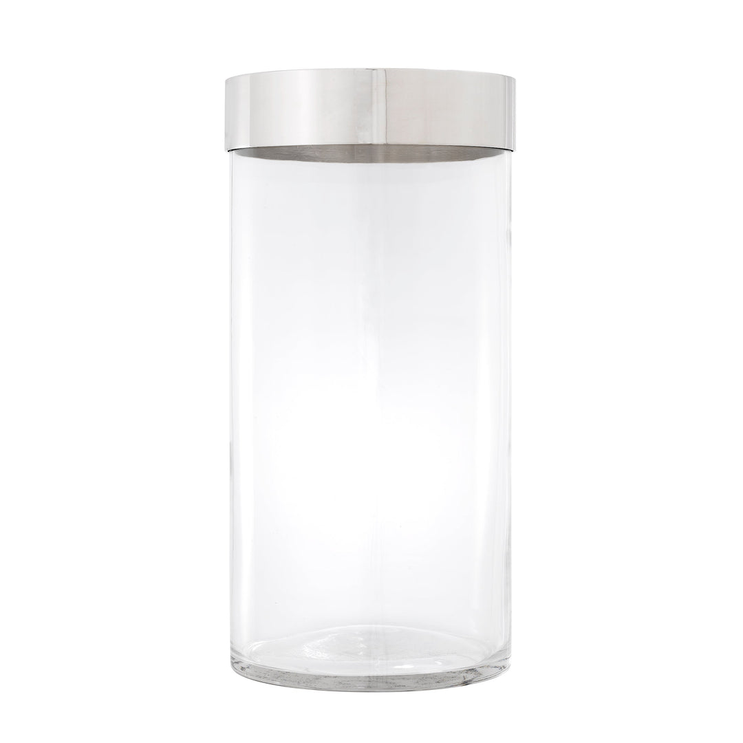 Hurricane Vertex L Clear Glass Nickel Finish Accessories Eichholtz