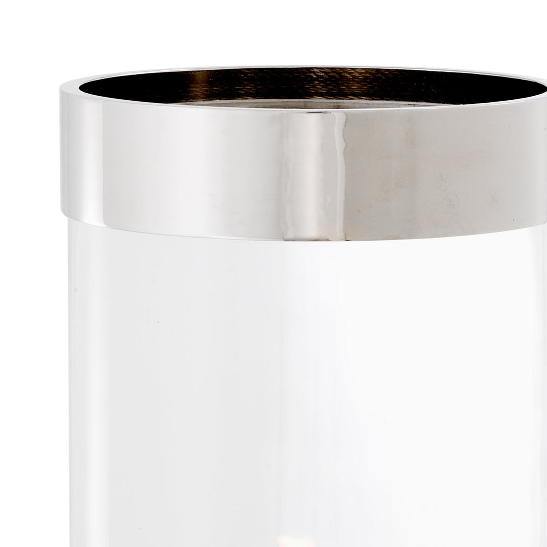 Hurricane Vertex L Clear Glass Nickel Finish Accessories Eichholtz