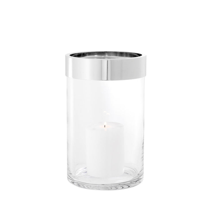 Hurricane Vertex S Clear Glass Nickel Finish Accessories Eichholtz
