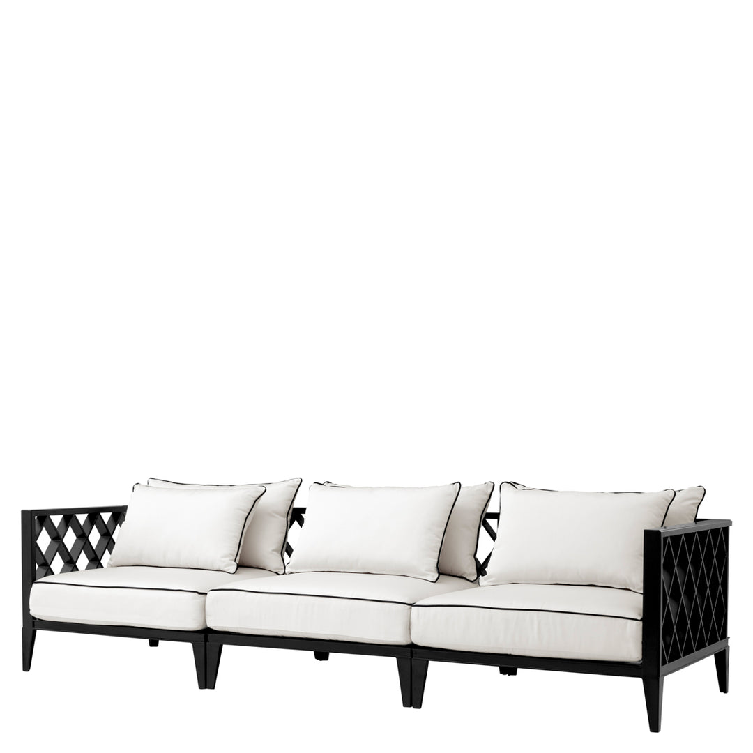 Outdoor Sofa Ocean Club L Black Finish Outdoor Eichholtz