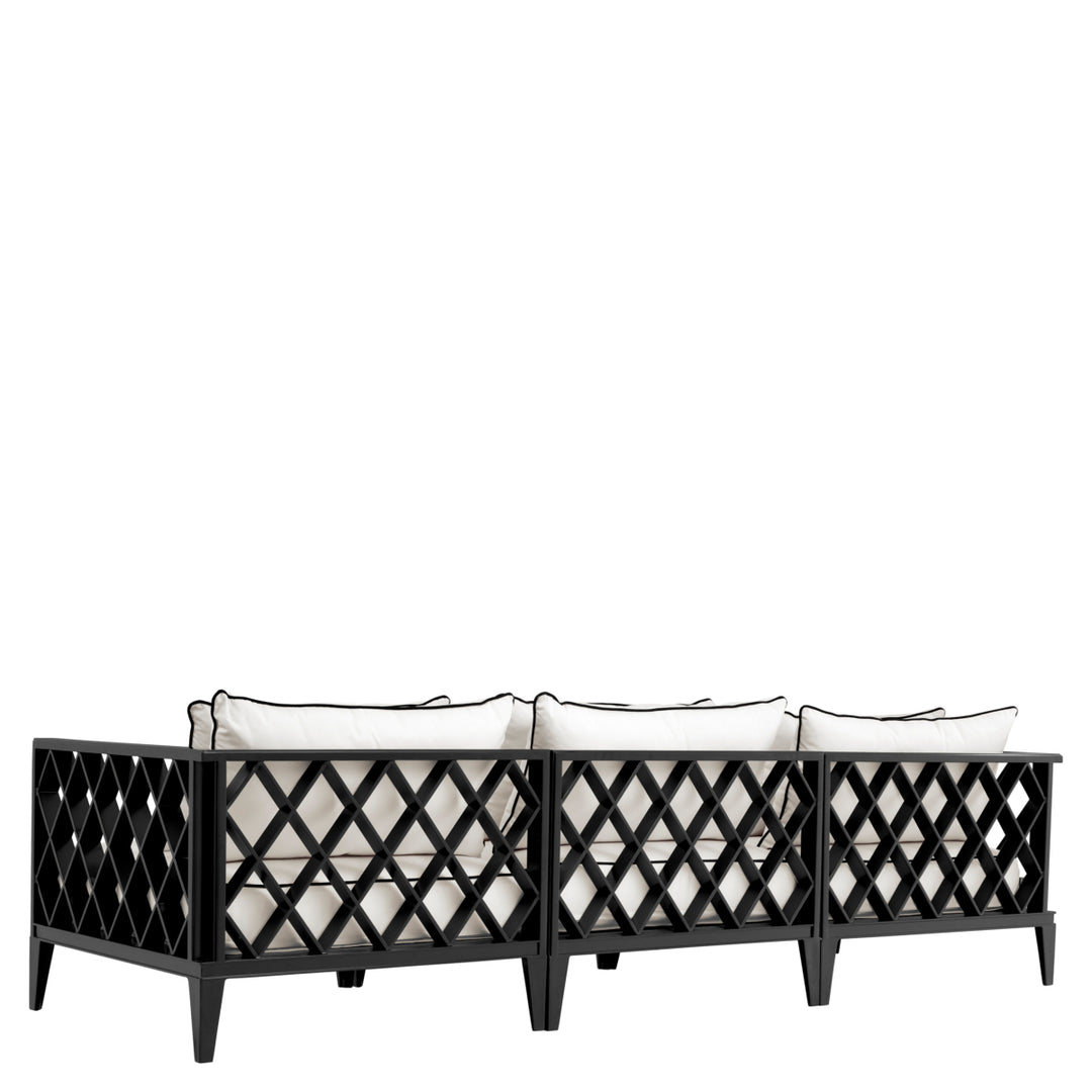 Outdoor Sofa Ocean Club L Black Finish Outdoor Eichholtz