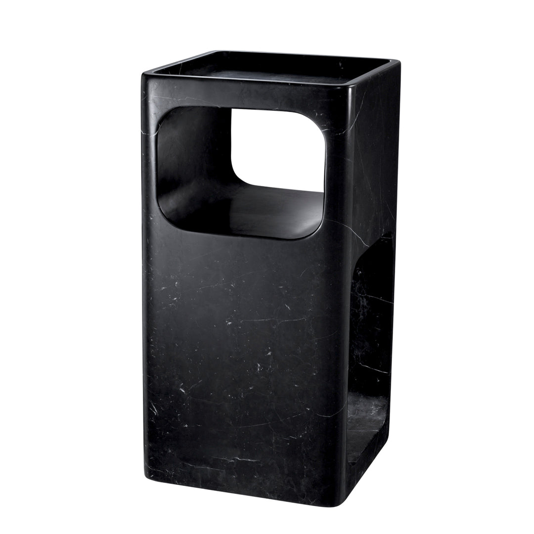 Side Table Adler Honed Black Marble Tables Eichholtz