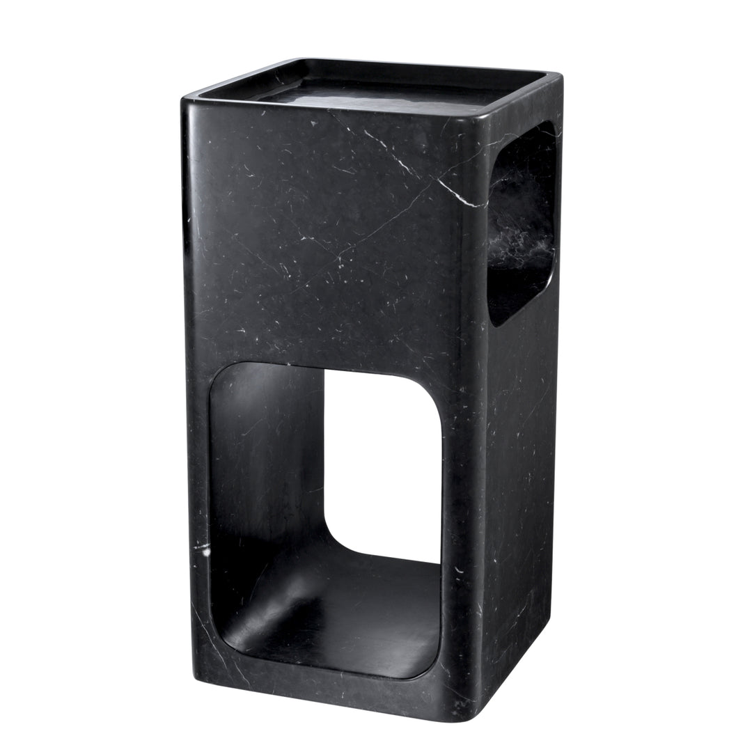 Side Table Adler Honed Black Marble Tables Eichholtz