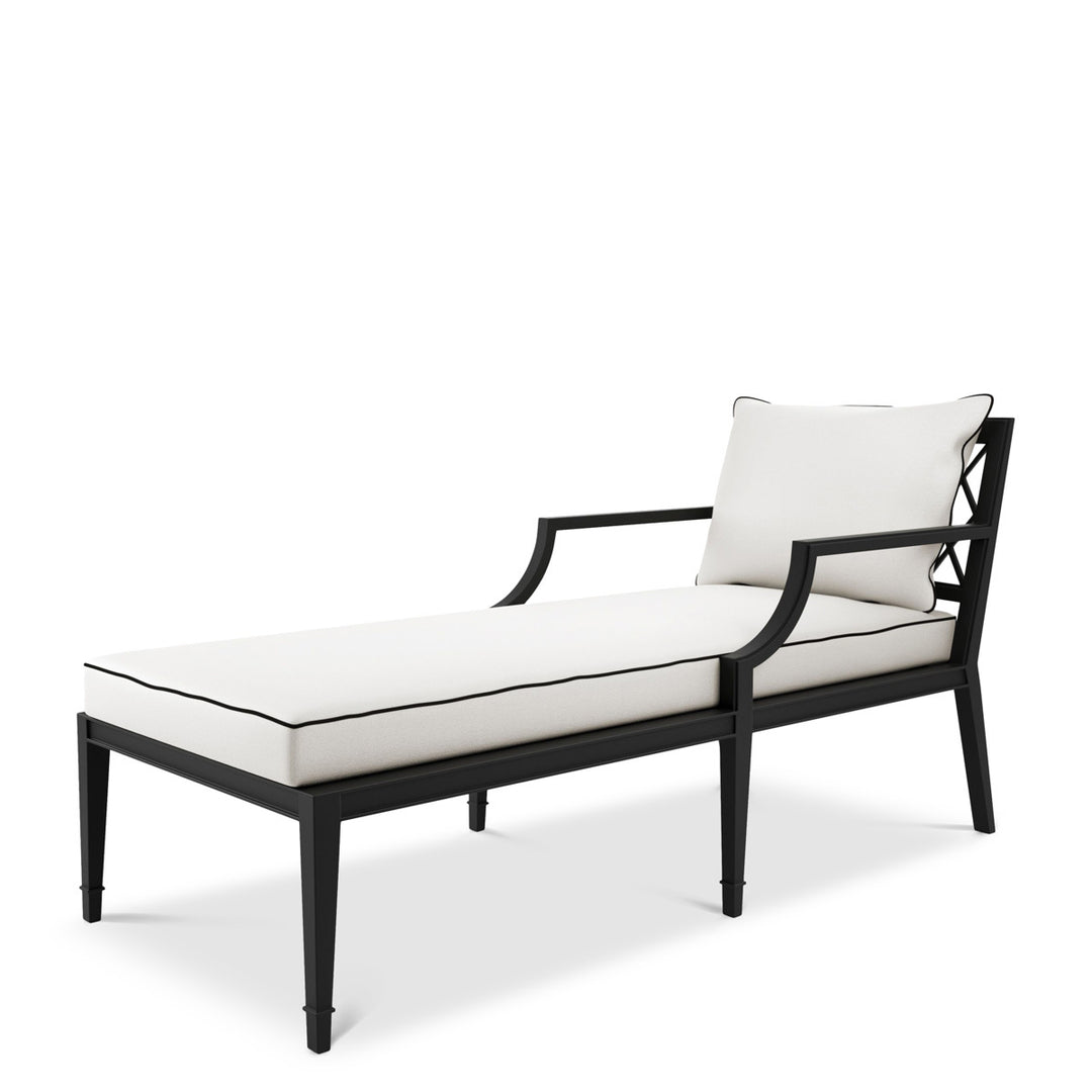 Outdoor Daybed Bella Vista Black Finish Outdoor Eichholtz
