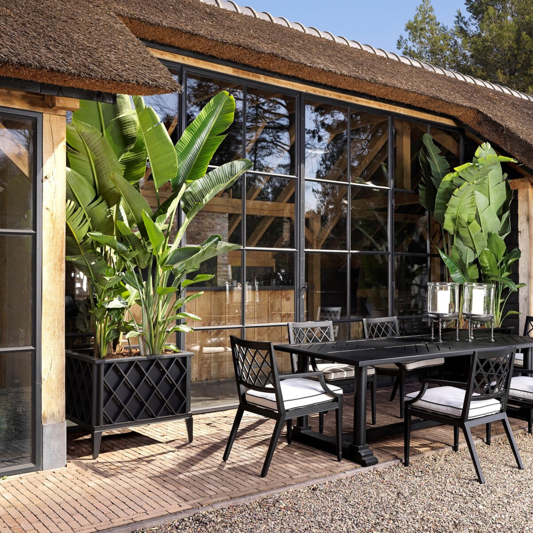 Outdoor Planter Ocean Club Black Finish Accessories Eichholtz