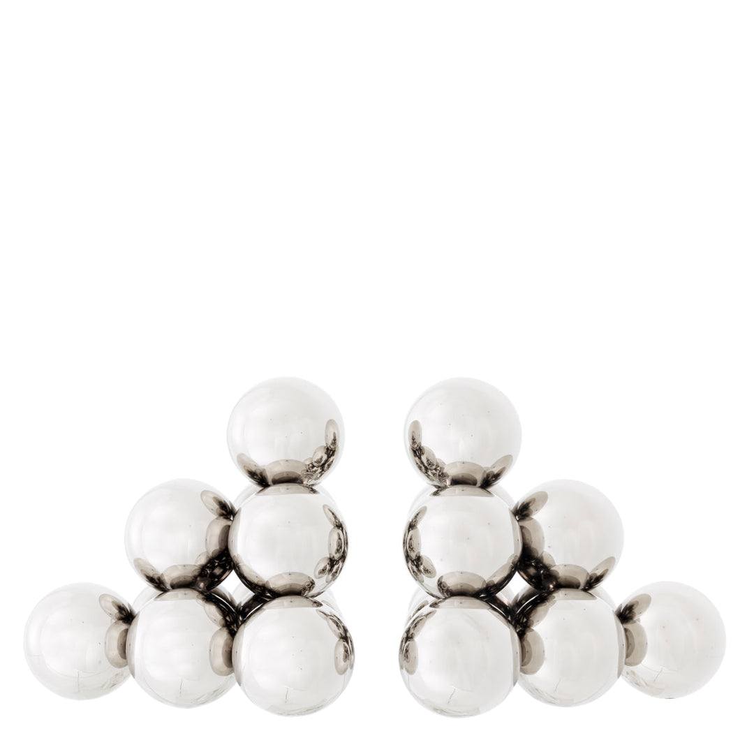 Bookend Carioca Set Of 2 Nickel Finish Accessories Eichholtz
