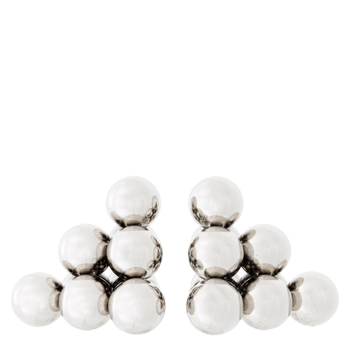 Bookend Carioca Set Of 2 Nickel Finish Accessories Eichholtz